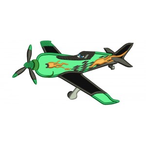 Looks Like Zed Airplaine Applique Machine Embroidery Design Digitized Pattern